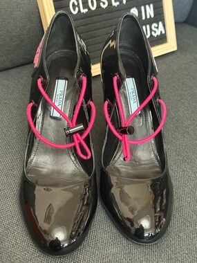 High heel Prada patent leather shoes